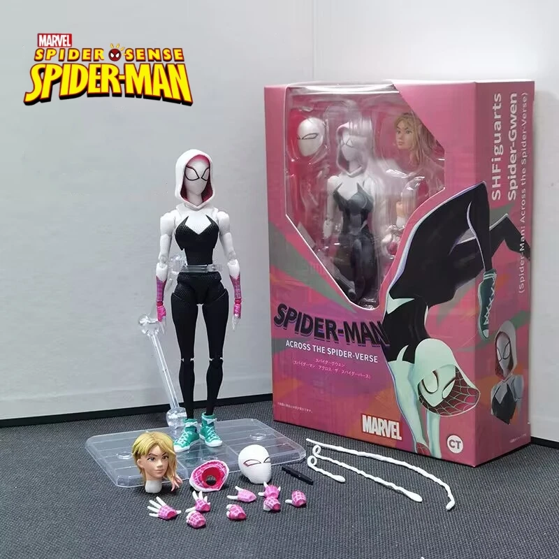 15cm Shfiguarts Marvel Spider Man Spider Gwen Stacy Marvel Legends Actio... - $44.41
