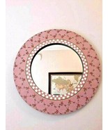18&quot; Unique Creations Pink Flowers Custom made Framed Mirror strawberry s... - $48.86 CAD