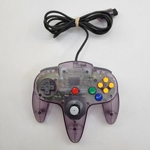 Genuine Nintendo 64 (NUS-005) Controller Original Clear Purple Tested Working - £15.37 GBP