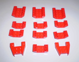 12 Used Lego Red Slope Brick 45 4 x 4 - 4 x 2 Double Inverted  4871 - 4854 - £7.82 GBP
