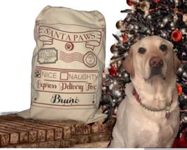 Pet Santa Sack, Dog Santa Bag, Pet Christmas sack Pet Christmas Sack, Ca... - $16.17