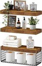 Wall Mounted Floating Shelves Over Toilet Qeeig Bathroom Shelves Over, B... - $44.93