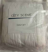 City Scene Tally Quilt Set 3PC 100% Cotton Super Soft Lightweight Breathable - £78.91 GBP