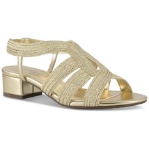 Karen Scott Women Slingback Evening Sandals Nathena Size US 6M Gold Glitter - £21.56 GBP