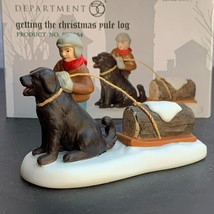 Dept 56 Getting the Christmas Yule Log - Dickens Christmas Village Accessory - £23.81 GBP