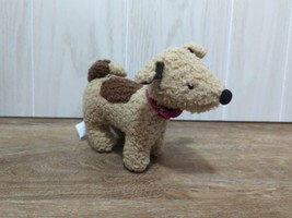 Old Navy Baby Airedale Terrier Plush puppy dog brown spots red bandana - £7.11 GBP