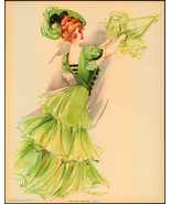 1907 Victorian Print - New York Show Girl - Casino - £9.73 GBP