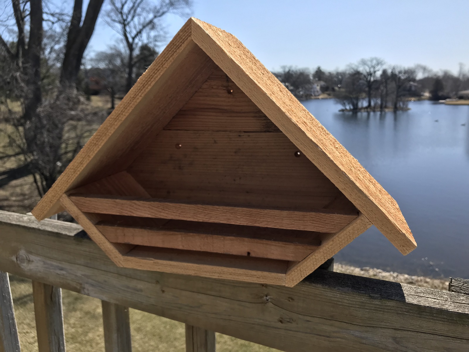 Dove Robin Nesting Box Nest Platform Shelter Bird House Birdhouse Solid Cedar! - $37.99 - $44.99