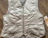 Liz Claiborne Shimmering Silver Puffer Vest Metallic Size Medium - £17.45 GBP