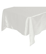 Tektrum 72 X 72 inch Square Silky Satin Tablecloth - Party Banquet (White) - $27.67 CAD