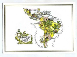 Pan American World Airways L&#39;Amerique Latine Map Menu Rainbow Service 1970&#39;s - £25.90 GBP