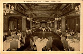 Mi Michigan Detroit; Book-Cadillac Hotel, Blue Dining Room- Rppc POSTCARD-BK48 - £3.10 GBP