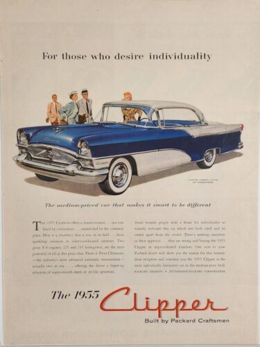 1955 Print Ad The 55 Packard Clipper Custom Constellation 245-HP Studebaker Corp - $20.68
