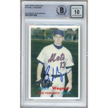 Billy Wagner NY Mets Autographed 2006 Topps Heritage Card BAS BGS Auto 10 Slab - £103.90 GBP