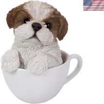 Adorable Teacup Pet Pals Puppy Collectible Figurine 5.75 Inches Shih Tzu - $49.40