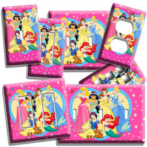 Disney Princesses Ariel Bell Aurora Jasmine Light Switch Outlet Cover Girls Room - £8.37 GBP