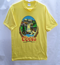 Vtg 70s 80s Coors Beer Mountains Waterfall T Shirt Single Stitch Size L M Rare - £73.17 GBP