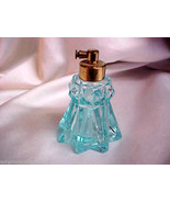 Vintage Pressed Glass Blue Glass Spray Atomizer Perfume Bottle - £27.97 GBP