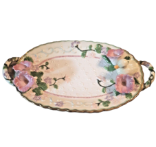 Vintage Avon Easter Spring Serving Platter Pottery Dish Duck Flowers Handle 2001 - £29.24 GBP