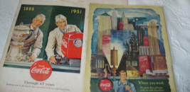 1951 VTG Coke Coca Cola Soda Magazine Ad Lot of 2 - £7.79 GBP