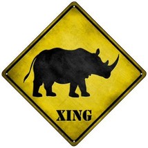 Rhino Xing Novelty Mini Metal Crossing Sign - £13.33 GBP