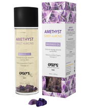 Exsens Of Paris Organic Massage Oil W/stones - Amethyst Sweet Almond - £26.37 GBP+