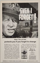 1962 Print Ad Pennzoil Motor Oil Forgetful Man Smokes a Pipe Oil City,PA - £10.57 GBP