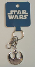 Star Wars Rebel Logo Die-Cut Silver Toned Metal Key Chain 2011 NEW UNUSED - £11.34 GBP