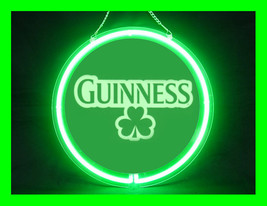 Guinness Shamrock Green Beer Pub Bar Display Advertising Neon Sign - £63.92 GBP