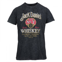 Jack Daniel&#39;s Old No. 7 Sour Mash Women&#39;s Mineral Wash T-Shirt Grey - £33.51 GBP