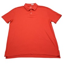 St Johns Bay Shirt XL Mens Red Polo Short Sleeve Collar Neck Solid - $17.80