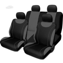 For Subaru New Flat Cloth Black and Grey Front and Rear Car Seat Covers Set - £24.51 GBP