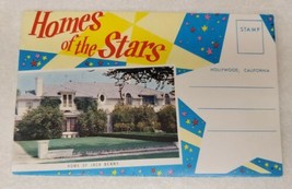 Hollywood California Homes of the Stars 1950s Fold Out Postcard Unposted - £19.45 GBP