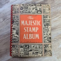 1952 The Majestic Stamp Album With Lot of Stamps From Many Countries - £34.91 GBP