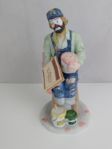 Emmett Kelly Jr Sad Hobo Clown Painting 8.5&quot; Figurine Flambro - £17.77 GBP