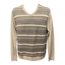 Alan Flusser Mens Pullover Sweater Gray V Neck Long Sleeve Tight Knit XL New - £24.23 GBP