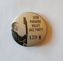 Jazz Music Pinback Paradise Valley Arizone Phoenix Jazz Party 1979 Button Rare - £53.67 GBP