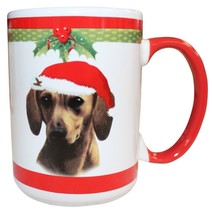 Dachshund Christmas Coffee Mug 15 oz E&amp;S Pets Dog Puppy Tea Cup Holiday Doxie - £16.02 GBP