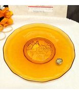 1152 Vintage Indiana Glass Amber Partridge In A Pear Tree Wall Plate - €8,50 EUR
