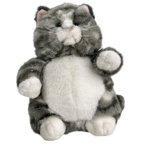 Russ Prudence Kitty Cat Plush Stuffed Animal 8&quot; Gray Tabby Striped - $24.99