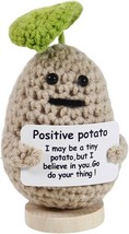 Positive Potato Crochet Gifts with Leaf Cute Car Accessories Mini Potatoes Doll  - £15.32 GBP