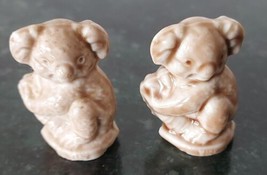 2 Vtg Wade Whimsies England Red Rose Tea Miniature Koala Bear Pottery Figurines - £4.89 GBP