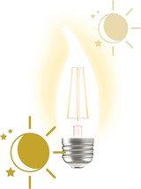 LED+ Dusk to Dawn LED Light Bulbs with Sunlight Sensors, Automatic On/Off Light  - $13.99