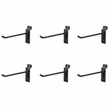 NEW SLATWALL 6" BLACK  PEG HOOKS LOT OF 6 PCS - $9.07