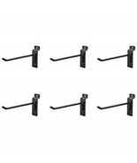 NEW SLATWALL 6&quot; BLACK  PEG HOOKS LOT OF 6 PCS - $12.64 CAD