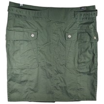 Lands End Olive Green Skirt with Pockets Womens 18W Cargo Slit Dress Adj... - $24.40