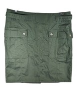 Lands End Olive Green Skirt with Pockets Womens 18W Cargo Slit Dress Adj... - $463.58 MXN