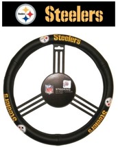 Pittsburgh Steelers Steering Wheel Cover Leather Style [Free Shipping]**... - £39.22 GBP