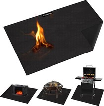 Under Grill Mat Fireproof for BBQ Fire Pit Fireplace Hearth Absorbent Smokers US - £31.06 GBP