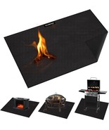 Under Grill Mat Fireproof for BBQ Fire Pit Fireplace Hearth Absorbent Sm... - £31.13 GBP